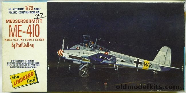 Lindberg 1/72 Messerschmitt Me-410, 440-60 plastic model kit